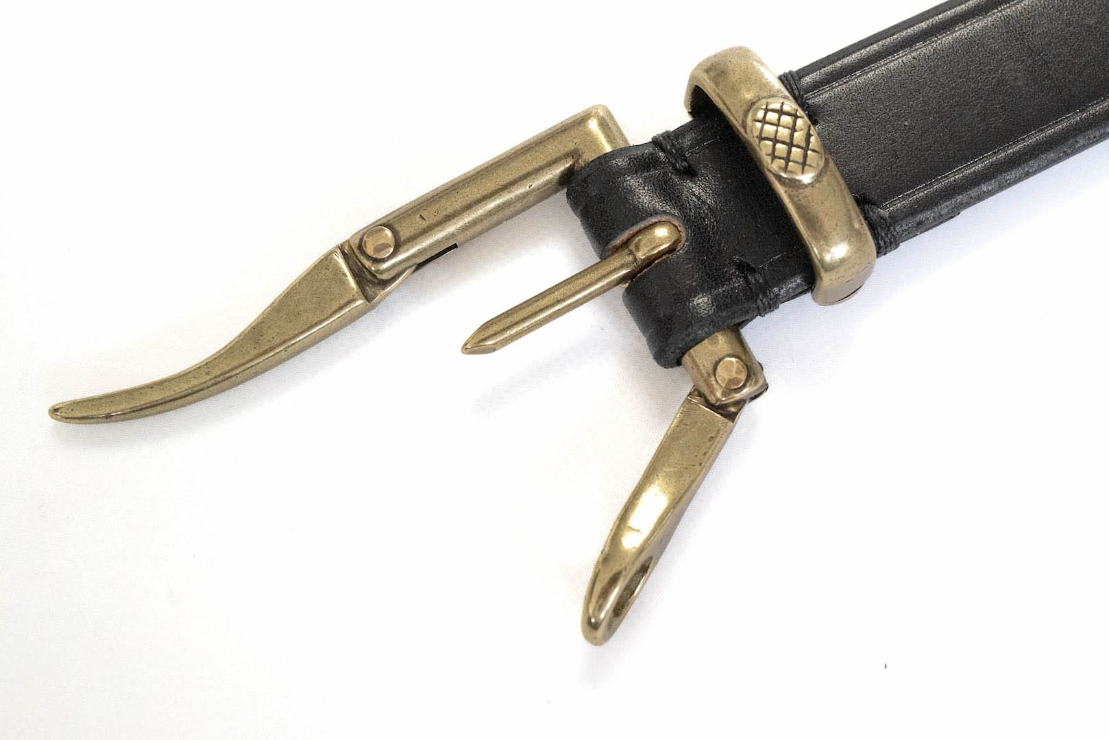 Inception by Accel Company Fireman Buckle Saddle Leather Belt (Black)