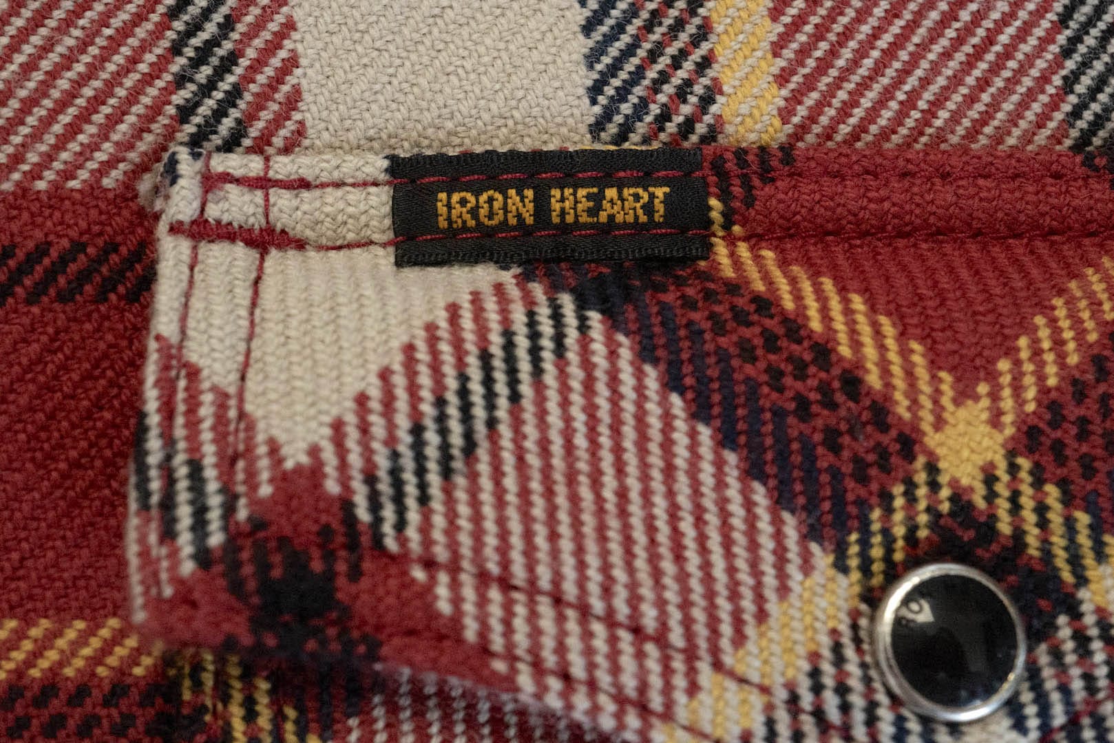 Iron Heart Ultra-Heavy Flannel Classic Check Western Shirt (Raspberry)