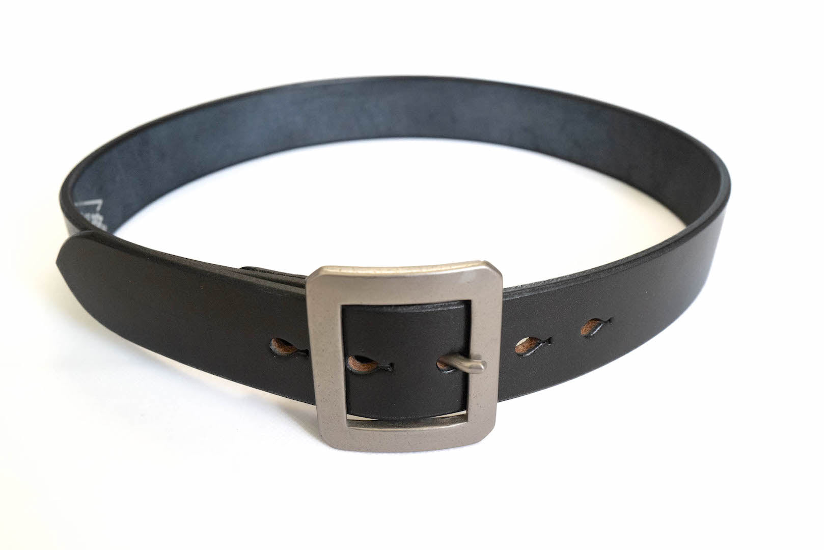 Unique Garment 'Garrison' Full Grain Cowhide Belt (Black Tea-core)