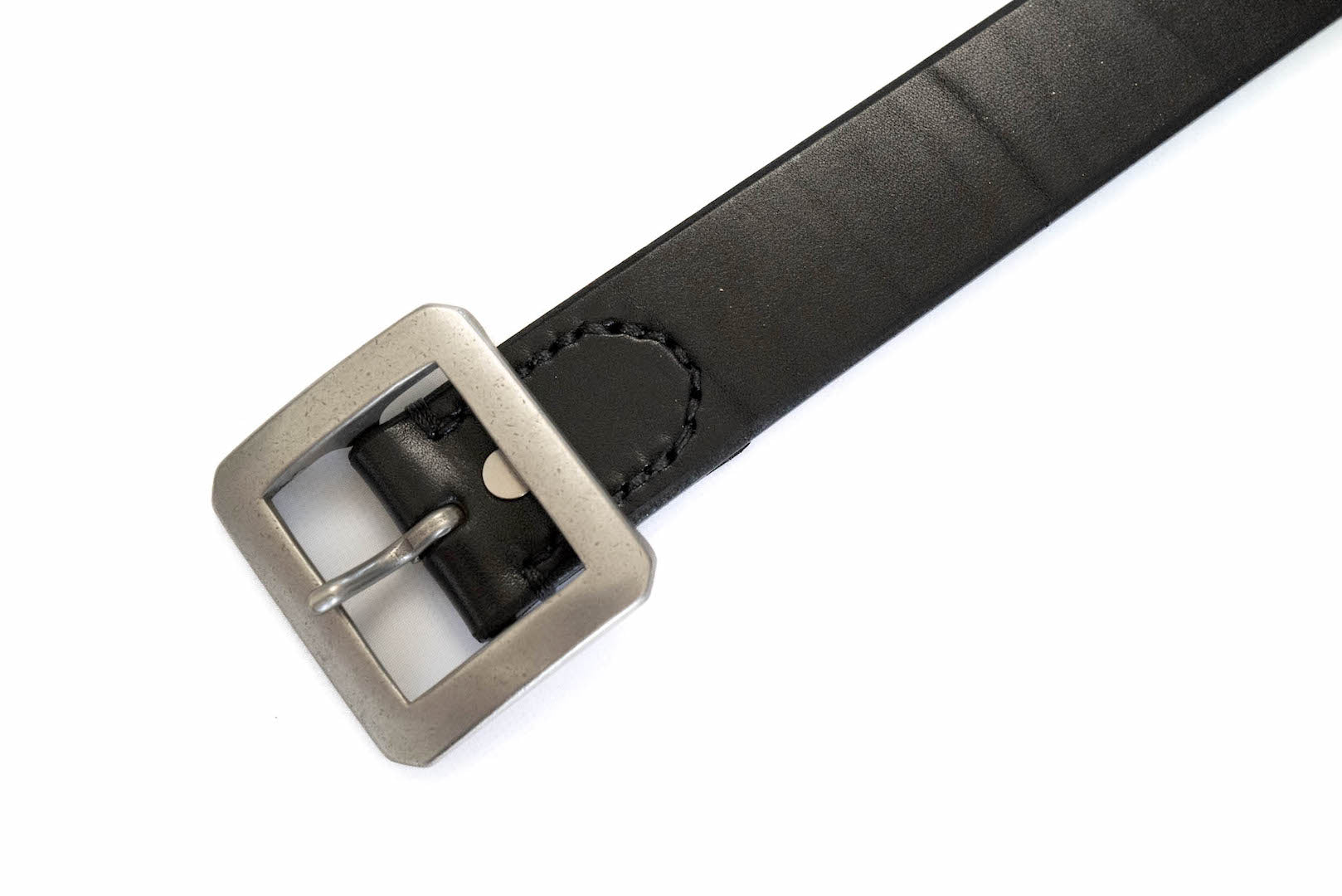 Unique Garment 'Garrison' Full Grain Cowhide Belt (Black Tea-core)