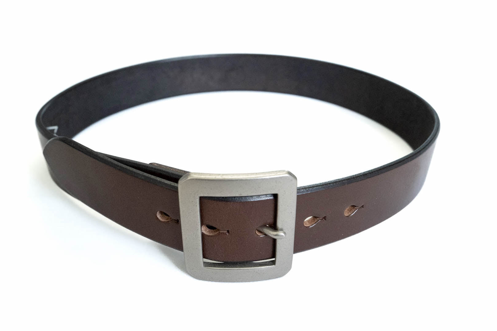 Unique Garment 'Garrison' Full Grain Cowhide Belt (Brown Tea-core)