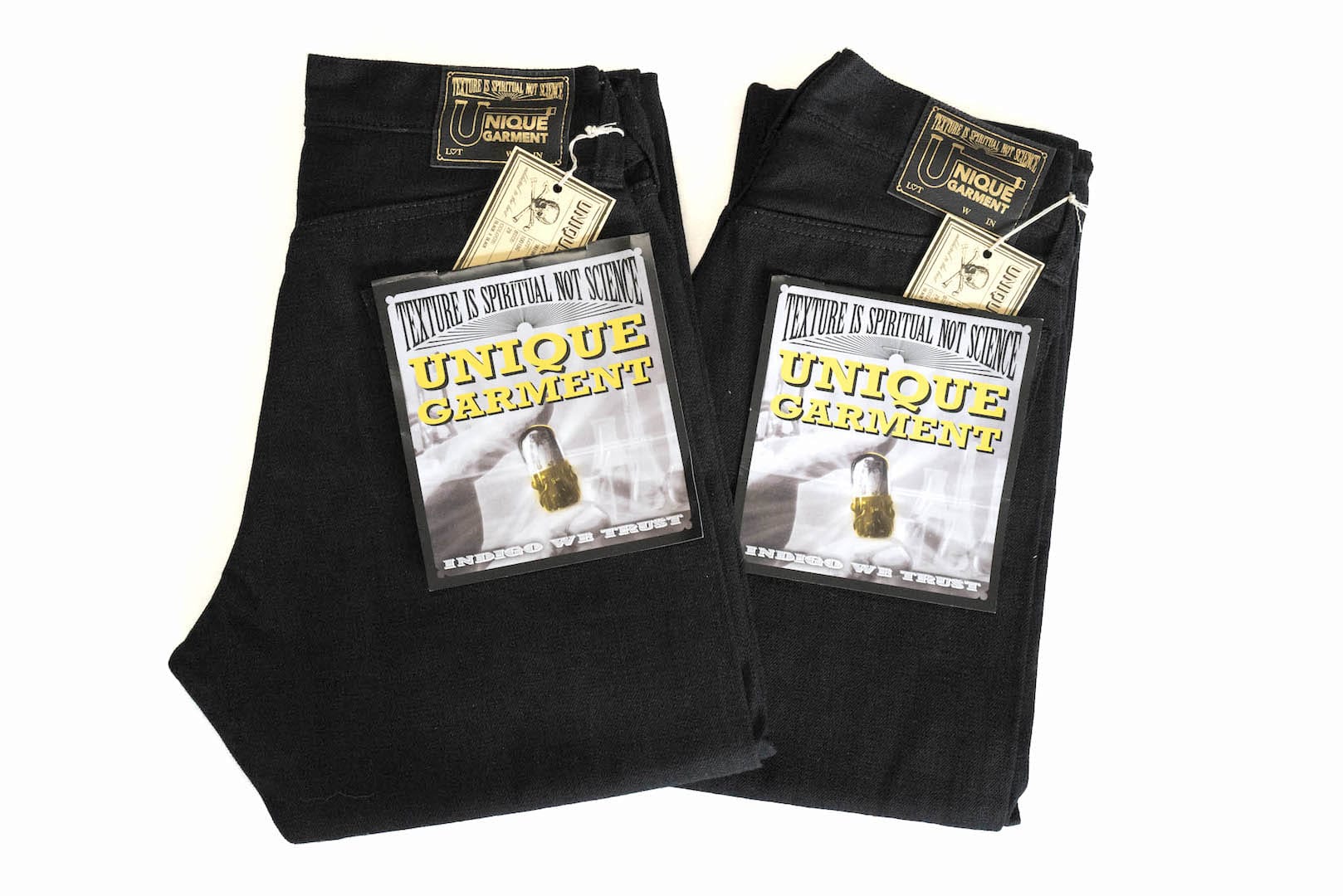 Unique Garment 1001BT 14oz 'Before Dawn' Black Denim (Tapered Fit)