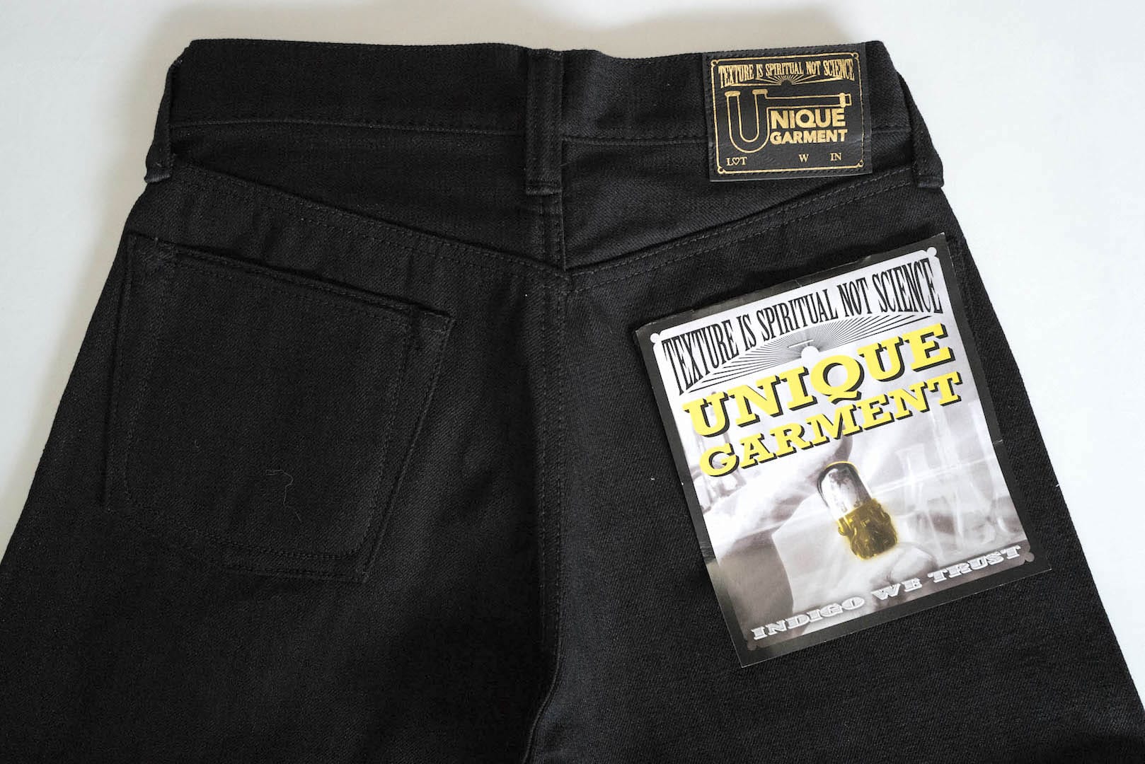Unique Garment 1001BG 14oz 'Before Dawn' Black Denim (Gym Fit)