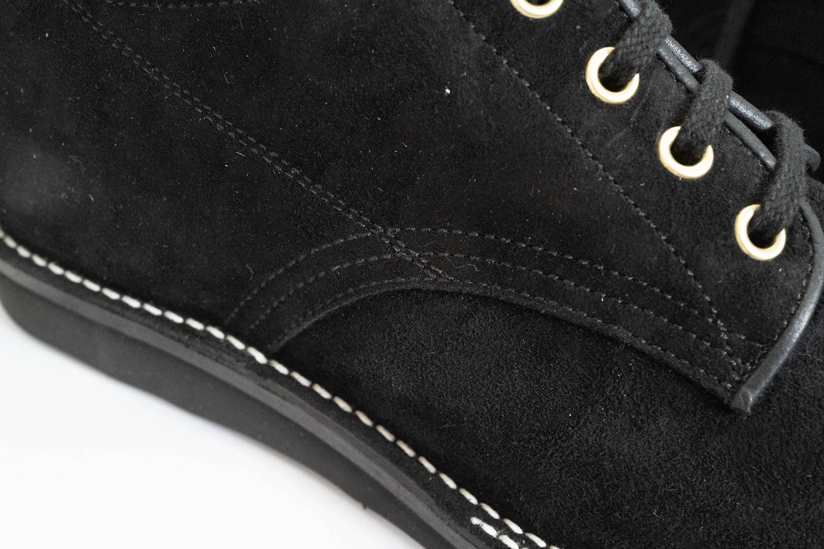 The Flat Head 'Kudu' Suede Oxford Shoes (Black)