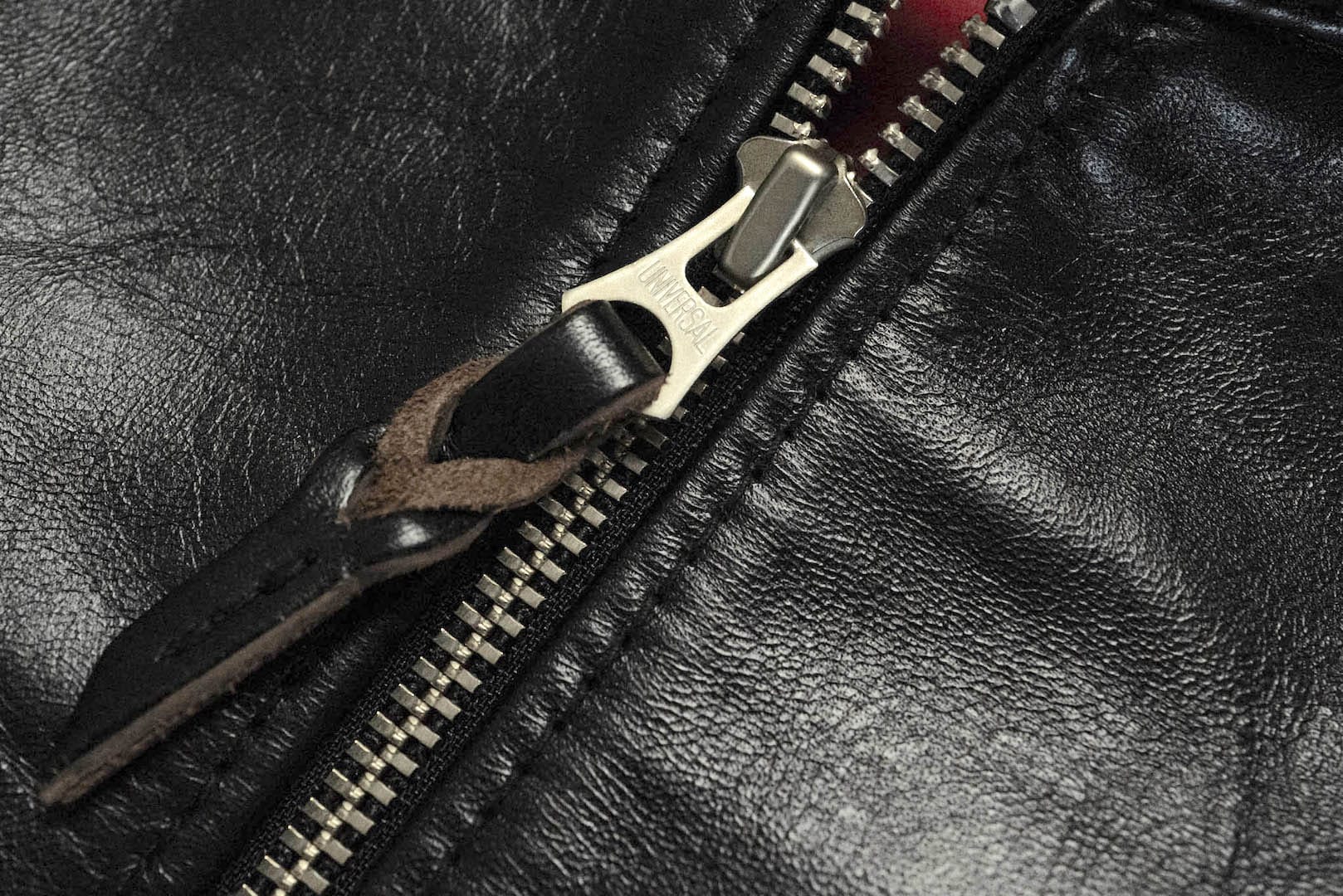 The Flat Head 'Ultimate' Horsehide Stand Collar Single Riders Jacket (Black Tea-Cored)