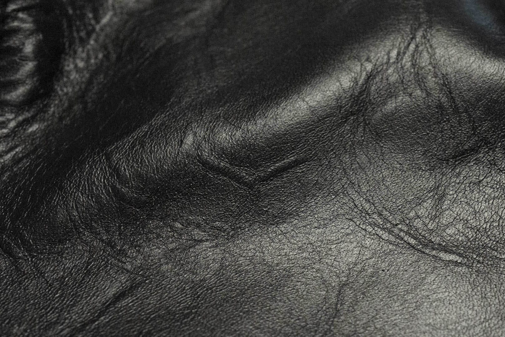 The Flat Head 'Ultimate' Horsehide Stand Collar Single Riders Jacket (Black Tea-Cored)