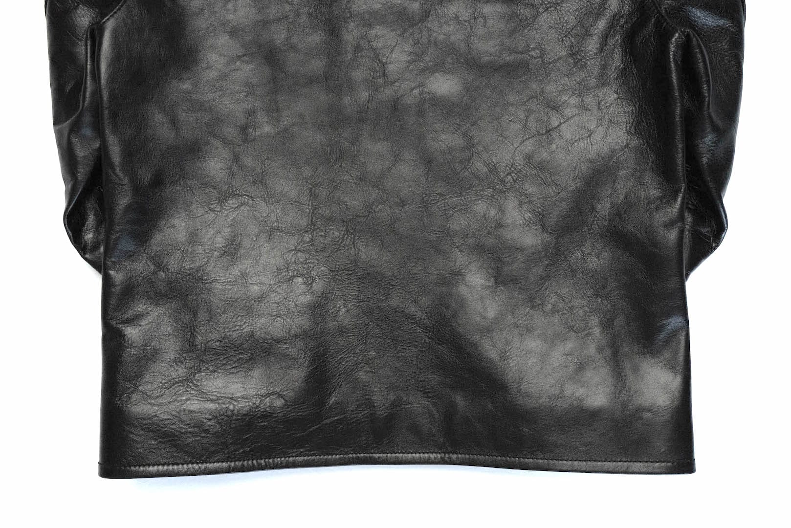 The Flat Head 'Ultimate' Horsehide Stand Collar Single Riders Jacket (Black Tea-Cored)