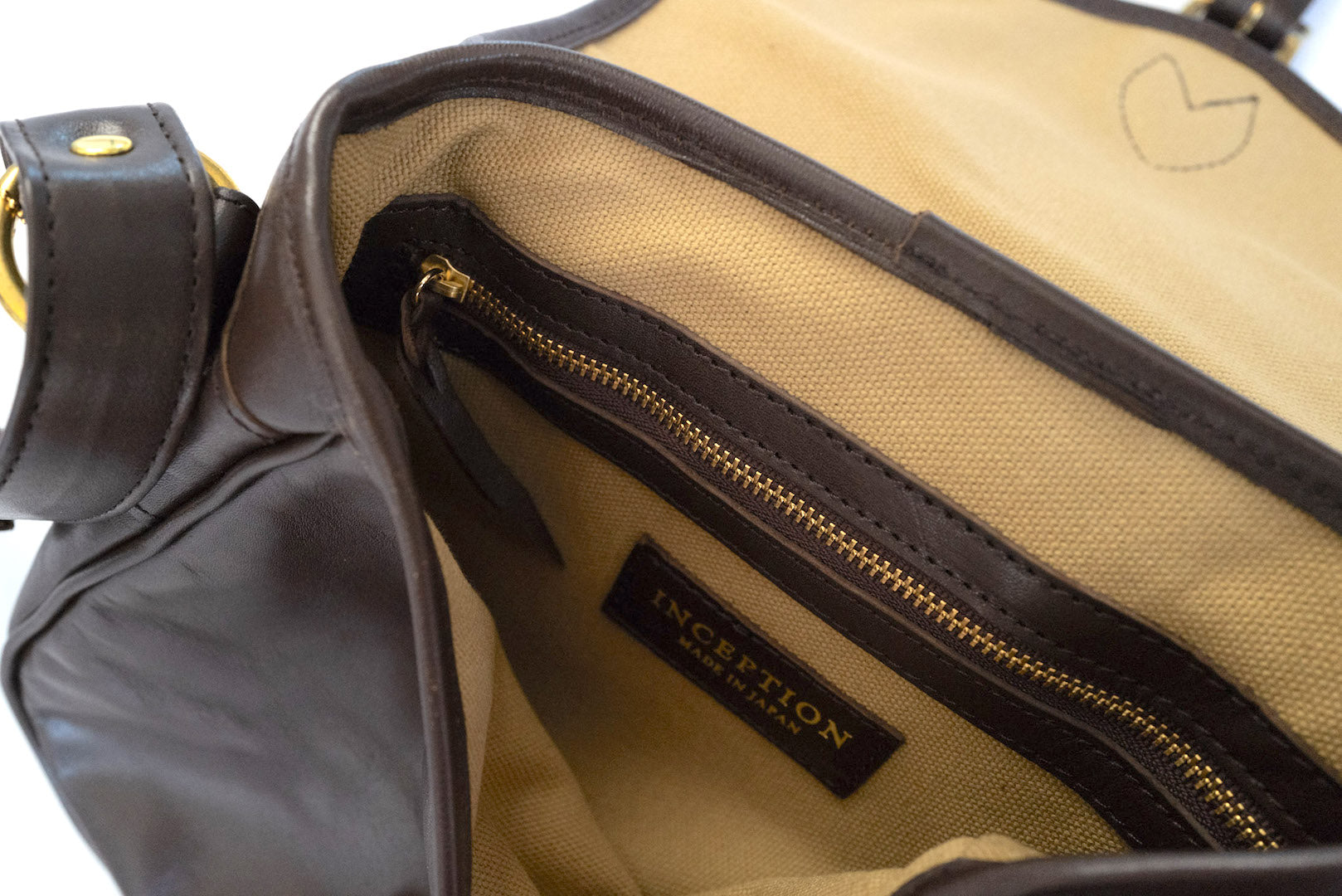 Inception by Accel Company "Size Small" Horsehide Mail Bag (Brown Tea-cored)