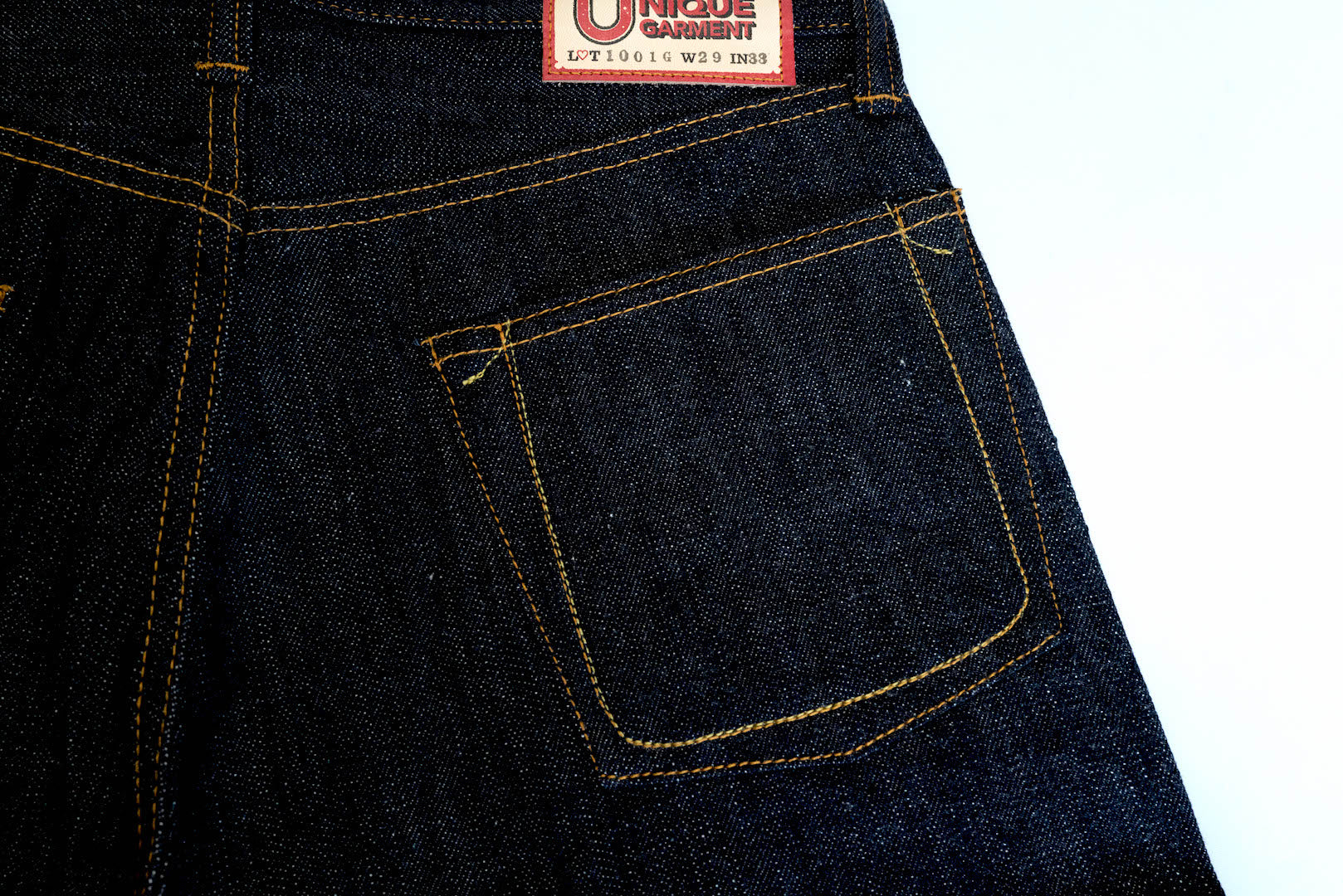 Unique Garment 1001G 13.2oz 'RAIN-DROP' Denim (Gym Fit)