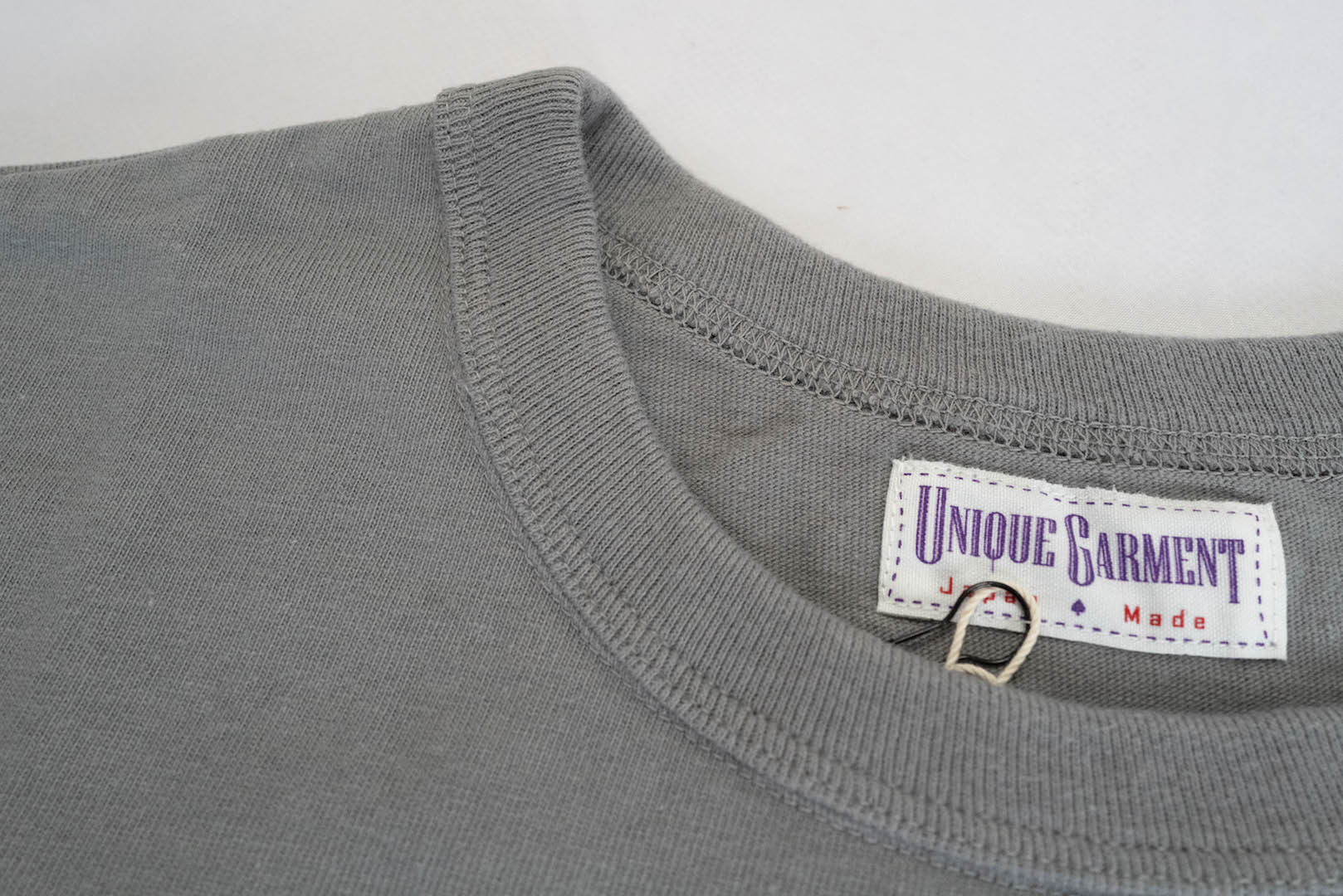 Unique Garment 7oz 'Airy' Plain Loopwheel Tee (Grey)