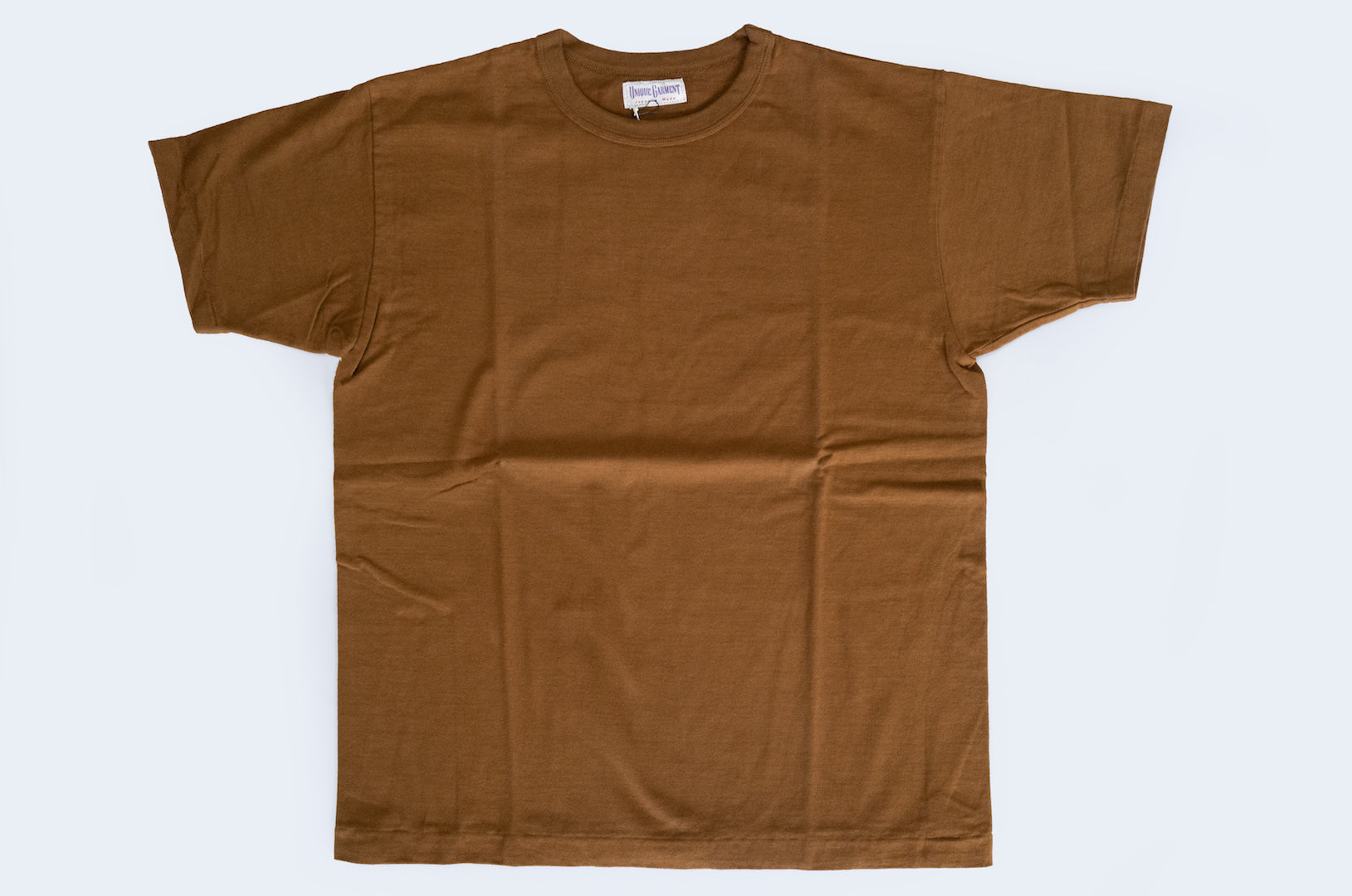 Unique Garment 7oz 'Airy' Plain Loopwheel Tee (Brown)