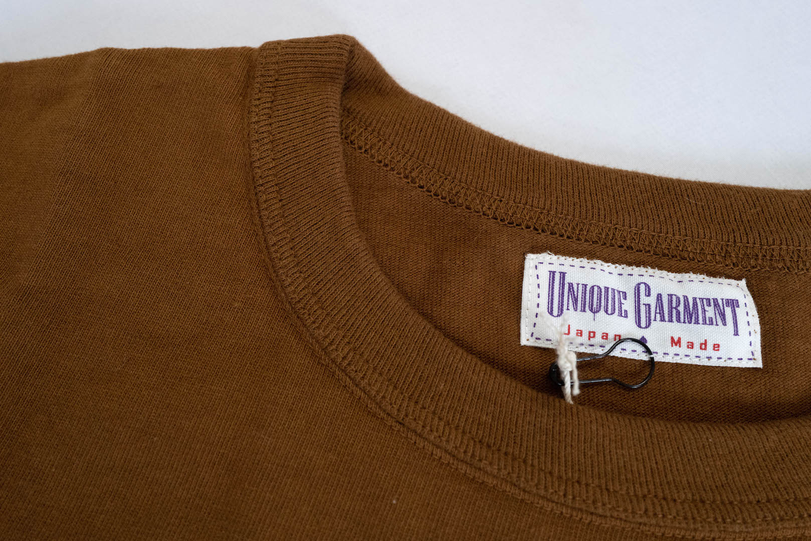 Unique Garment 7oz 'Airy' Plain Loopwheel Tee (Brown)