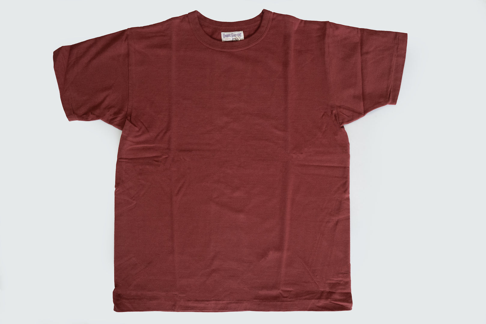 Unique Garment 7oz 'Airy' Plain Loopwheel Tee (Burgundy)