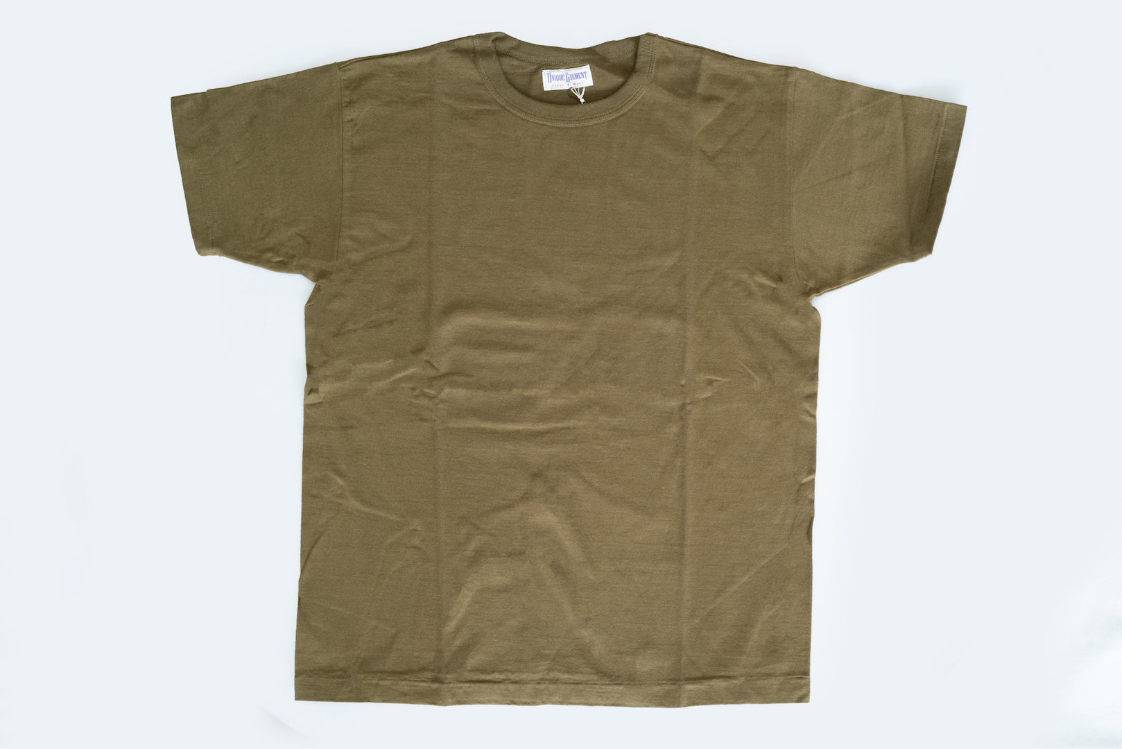 Unique Garment 7oz 'Airy' Plain Loopwheel Tee (Olive)