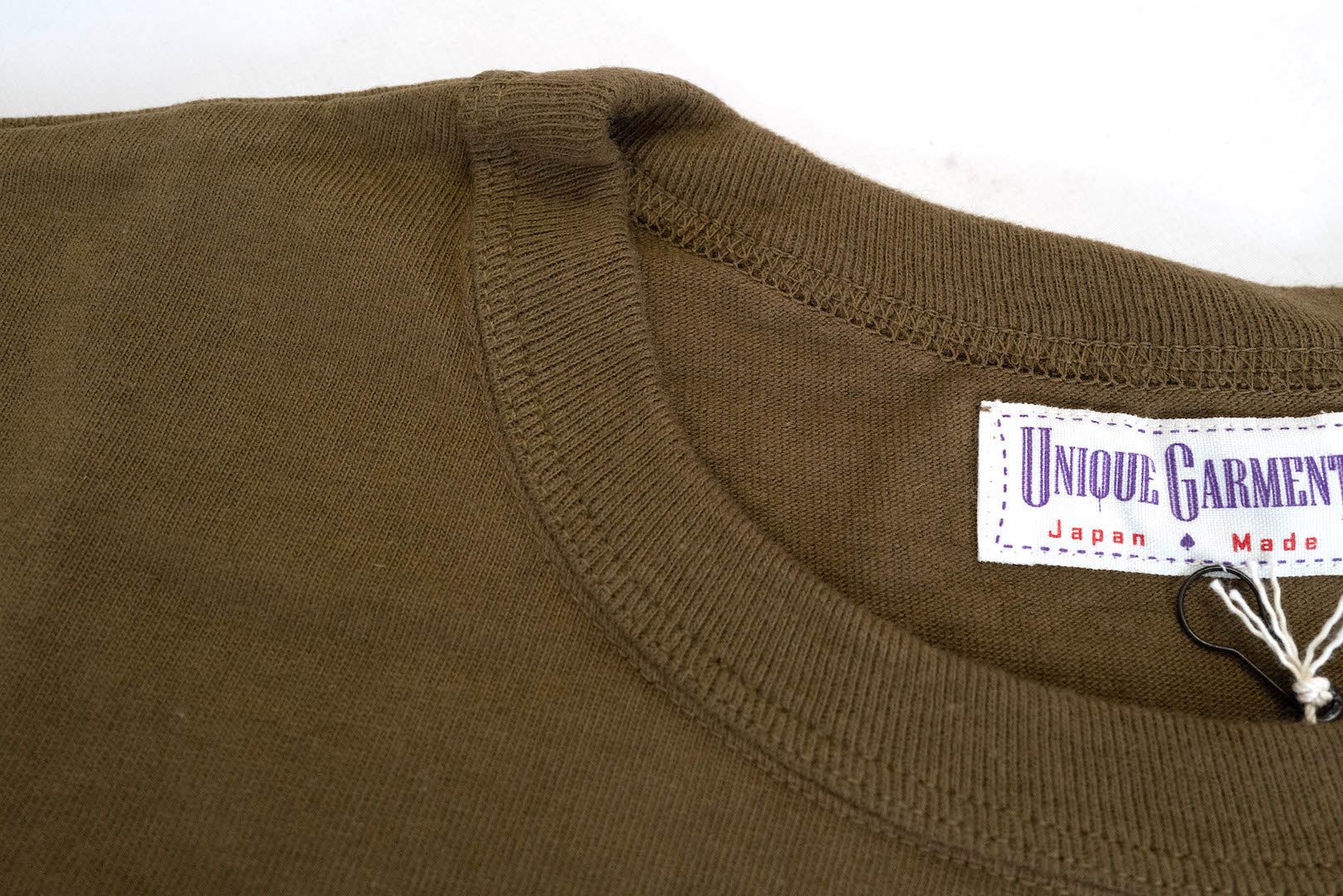 Unique Garment 7oz 'Airy' Plain Loopwheel Tee (Olive)