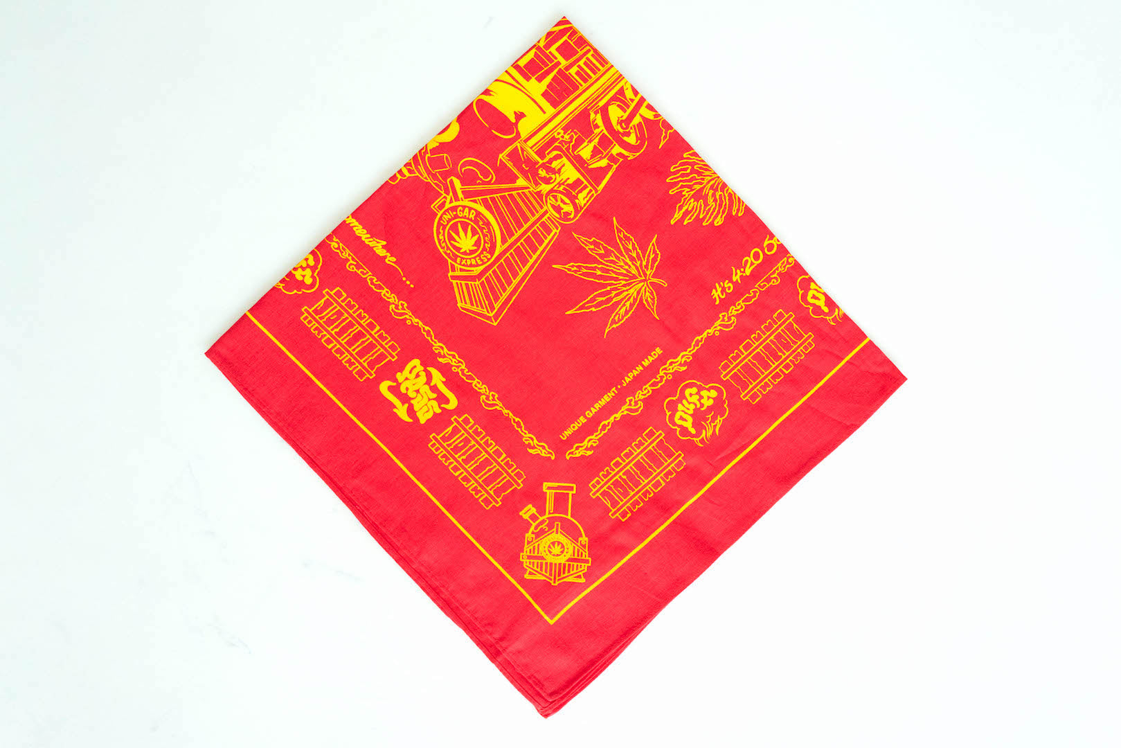 Unique Garment 'Have a Good Trip' Bandana (Burgundy)
