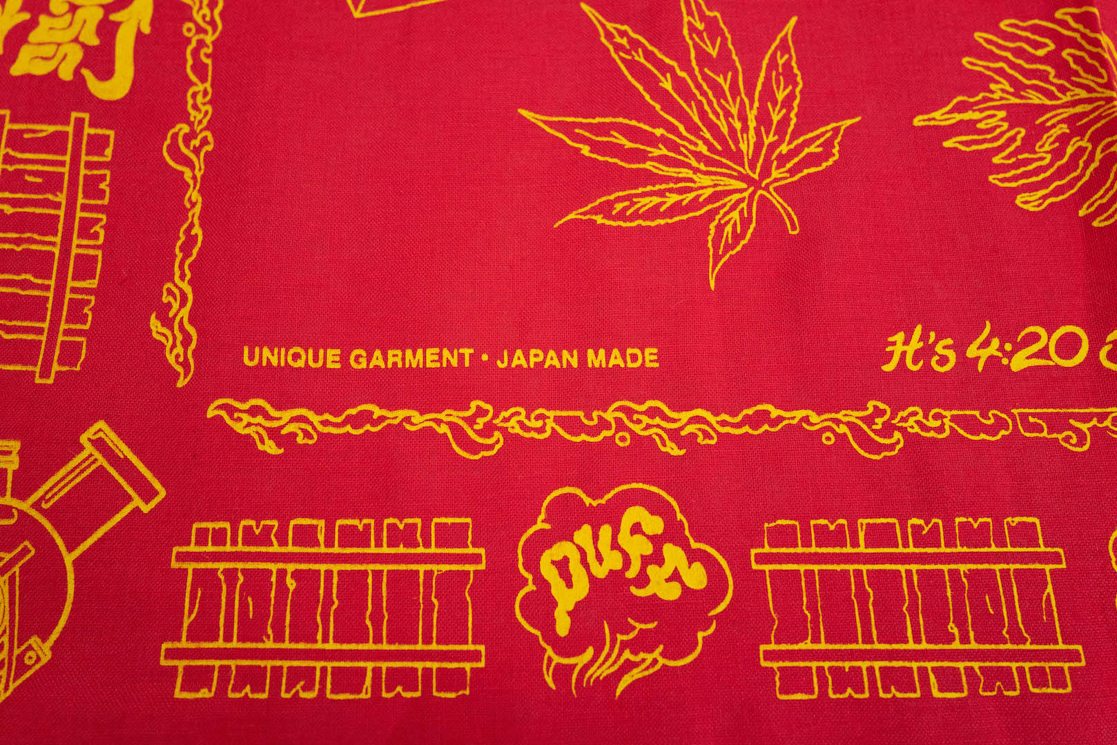 Unique Garment 'Have a Good Trip' Bandana (Burgundy)
