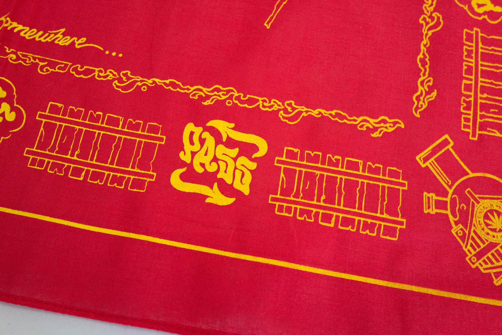 Unique Garment 'Have a Good Trip' Bandana (Burgundy)