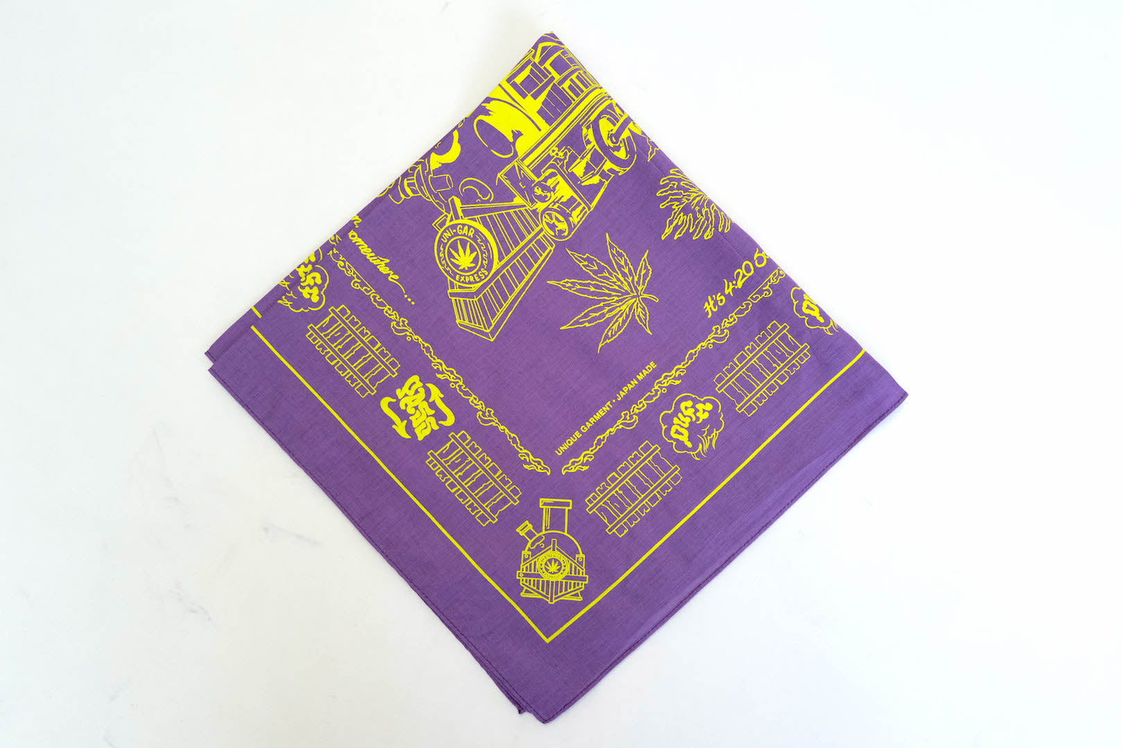 Unique Garment 'Have a Good Trip' Bandana (Purple)