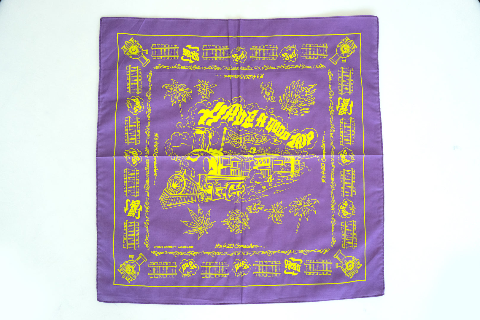 Unique Garment 'Have a Good Trip' Bandana (Purple)