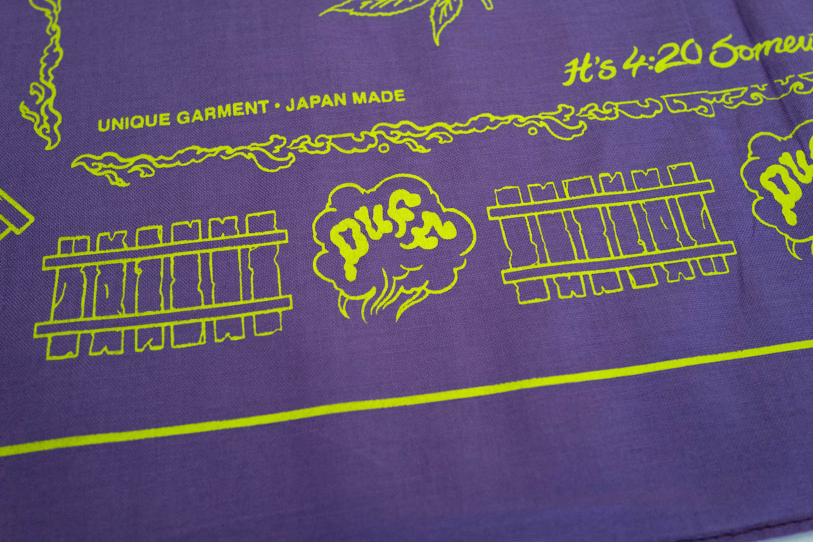 Unique Garment 'Have a Good Trip' Bandana (Purple)
