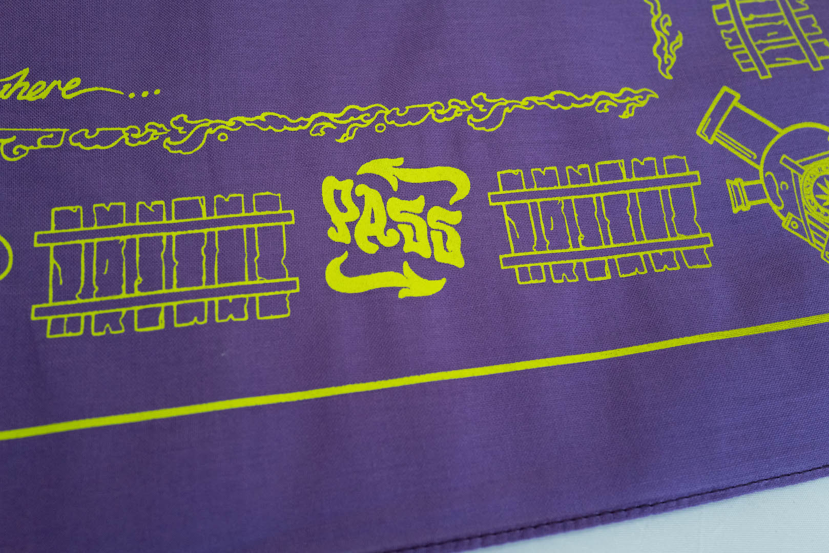 Unique Garment 'Have a Good Trip' Bandana (Purple)
