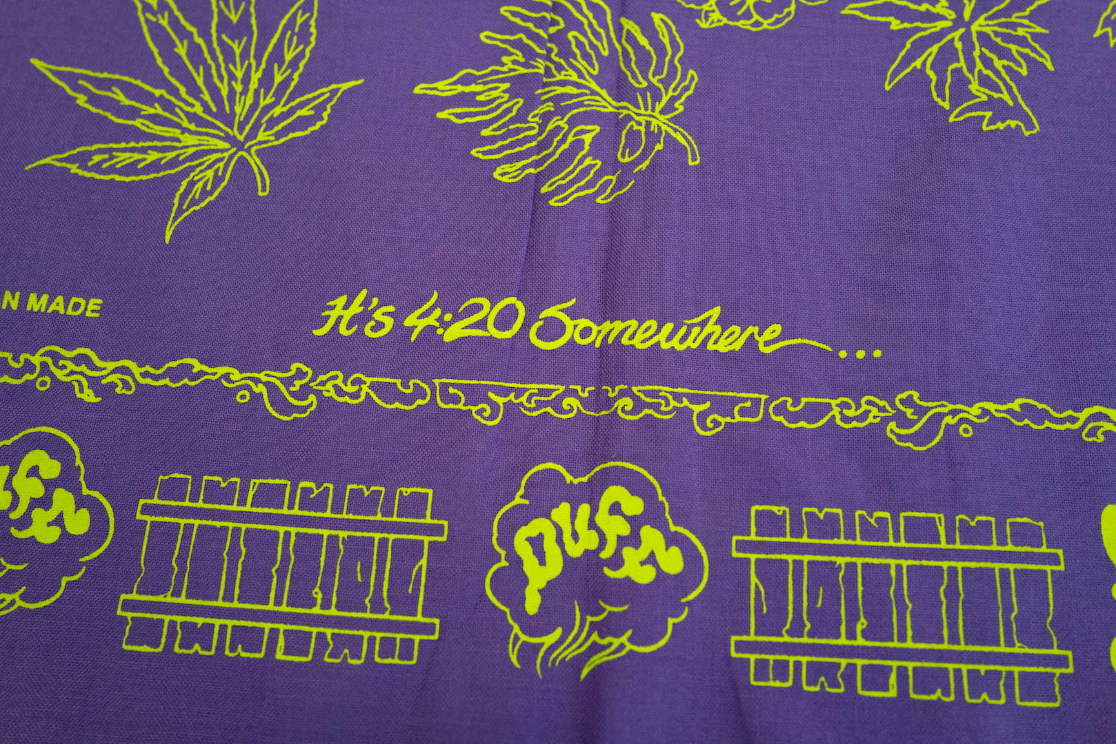 Unique Garment 'Have a Good Trip' Bandana (Purple)