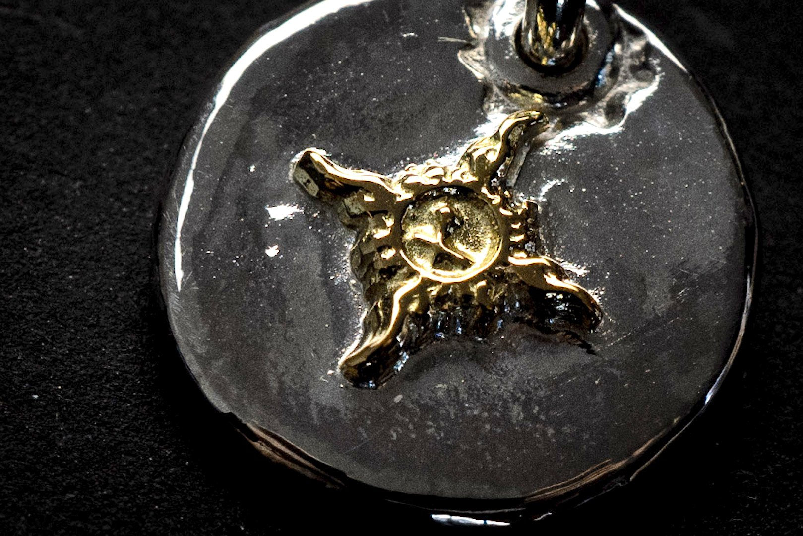 First Arrow's Mini Pendant With 18K Gold Sunburst (P-427)