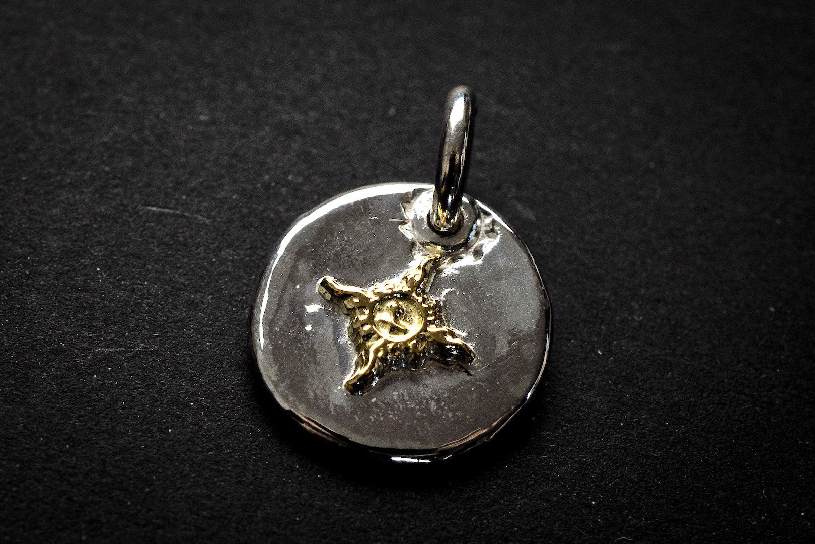 First Arrow's Mini Pendant With 18K Gold Sunburst (P-427)