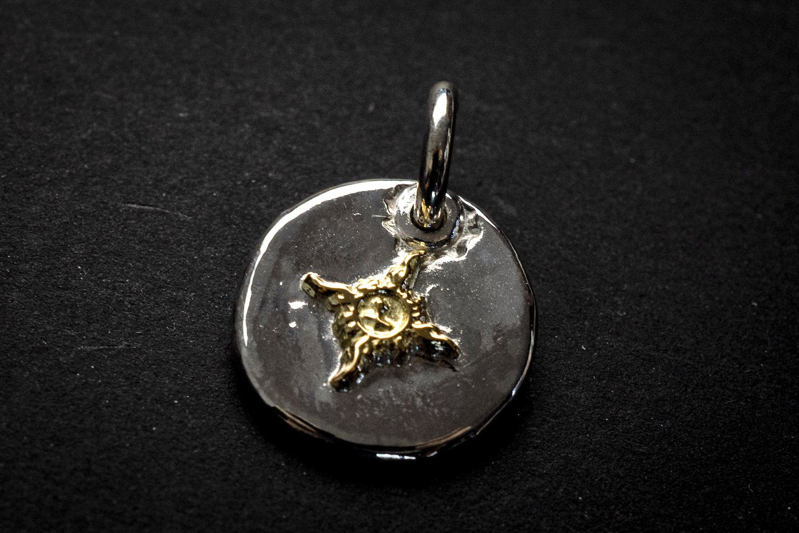 First Arrow's Mini Pendant With 18K Gold Sunburst (P-427)