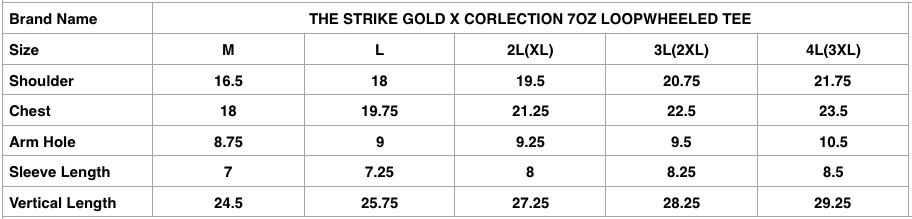 The Strike Gold X CORLECTION 7oz Loopwheeled Tee (Sunset Orange)