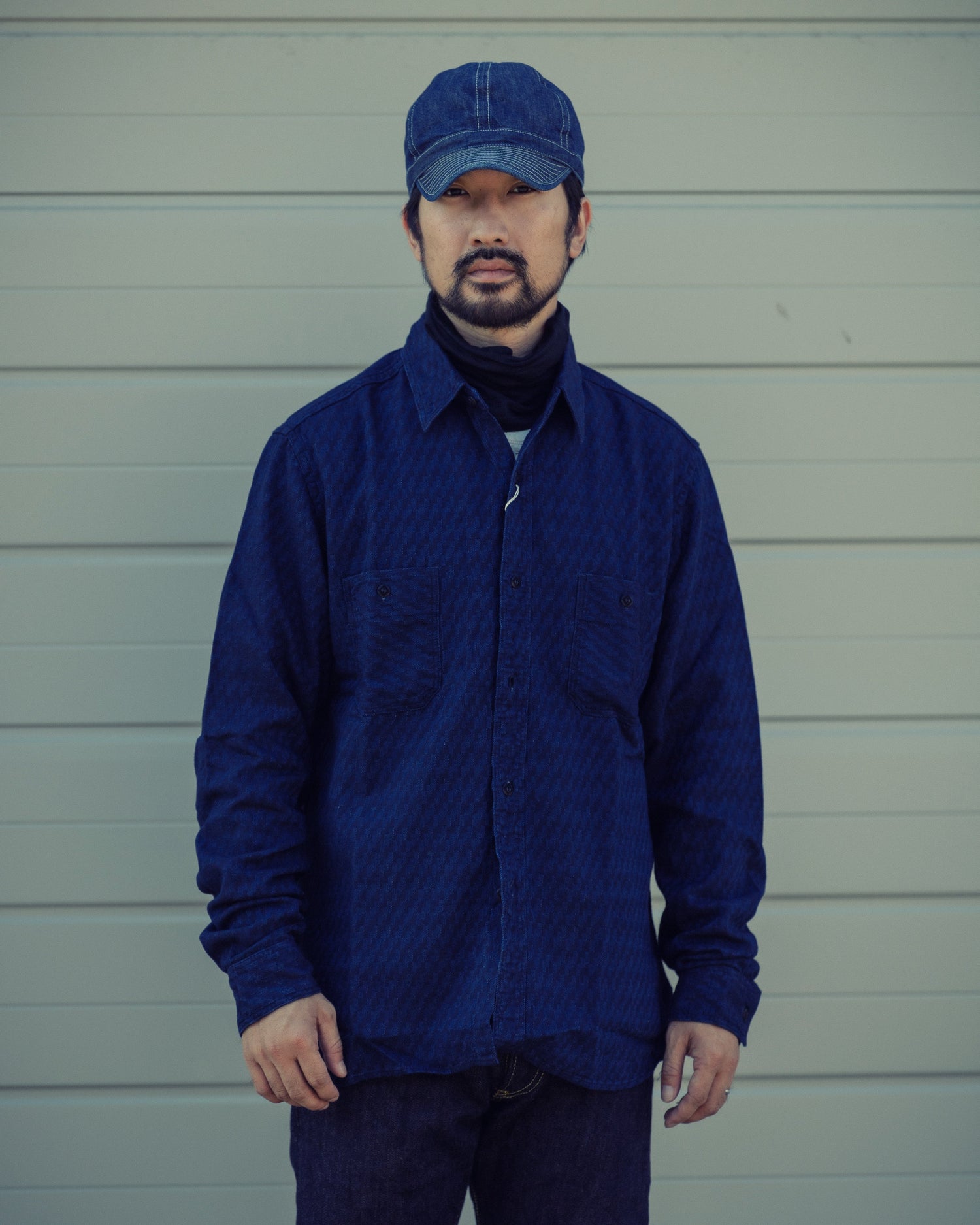 Studio D'Artisan 8oz Indigo Houndstooth Workshirt