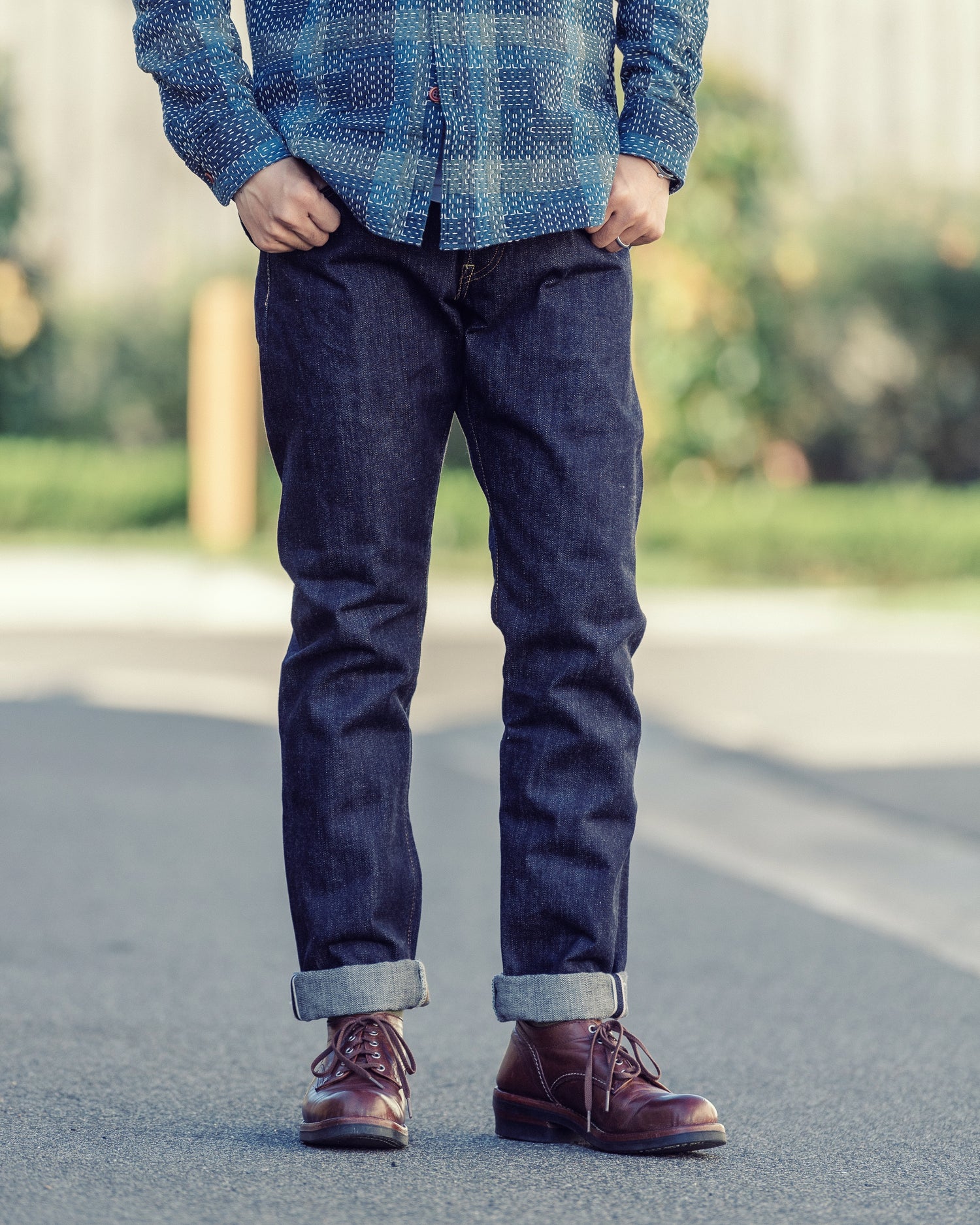 STUDIO D'ARTISAN X CORLECTION 14.5OZ "INDIGO PIGGY BANK" COR-001 DENIM (SUPER SLIM TAPERED FIT)