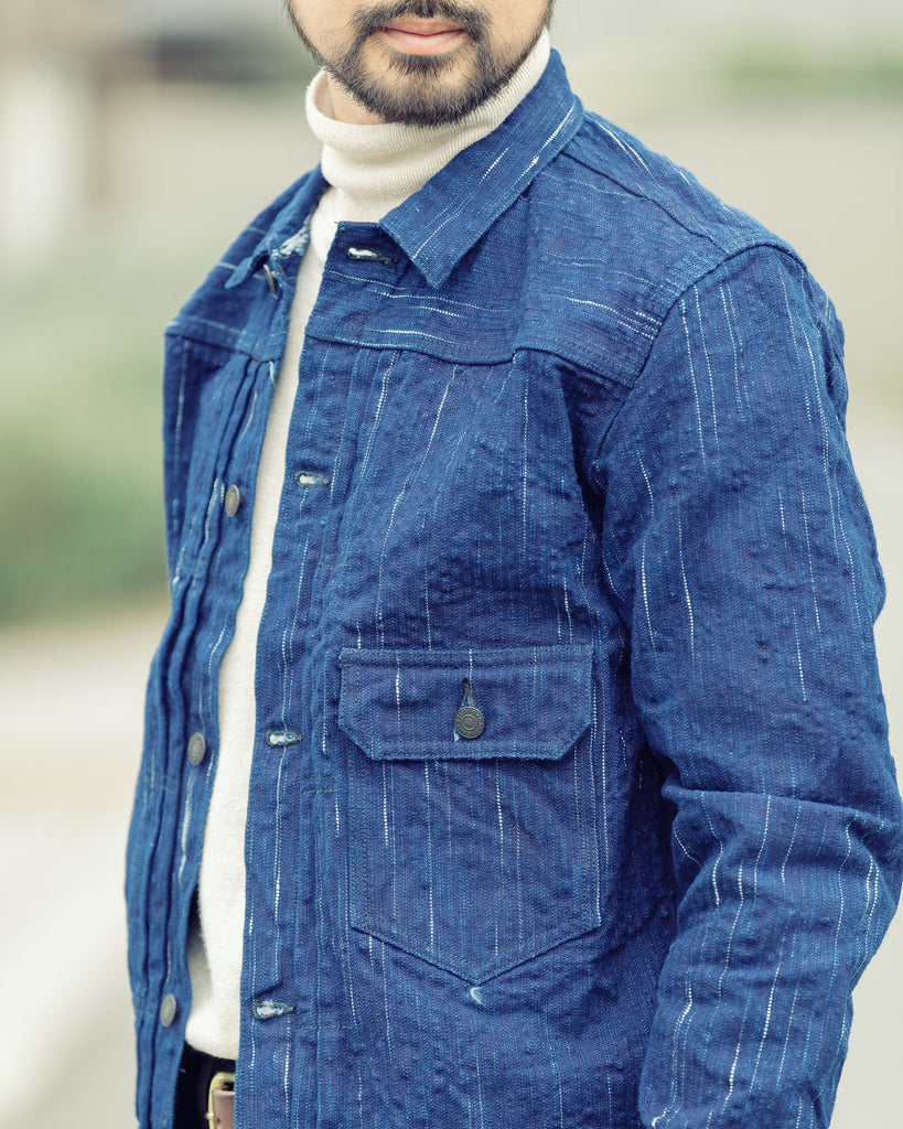 Studio D'Artisan 150z Indigo Kasuri Type 1 Denim Jacket