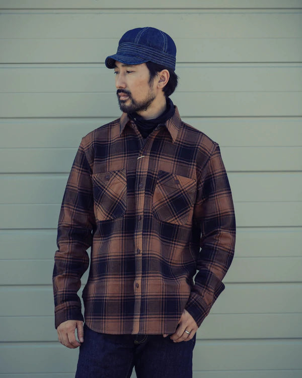 STUDIO D'ARTISAN 12O KAKISHIBU HEAVYWEIGHT FLANNEL WORKSHIRT