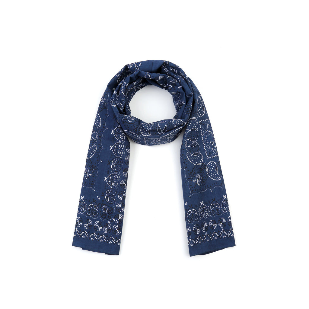 STEVENSON OVERALL CO. "INDIGO PAISLEY" SCARF