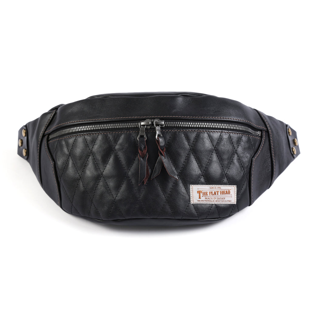 The Flat Head Horsehide Waist Bag (Black Teacore)