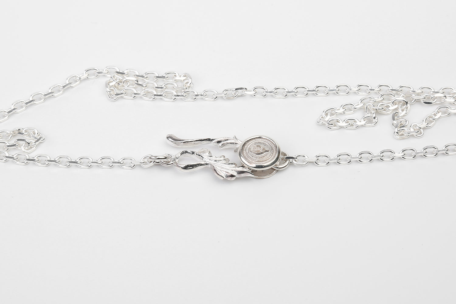 Legend Medium Silver Necklace with "Flora" Hook