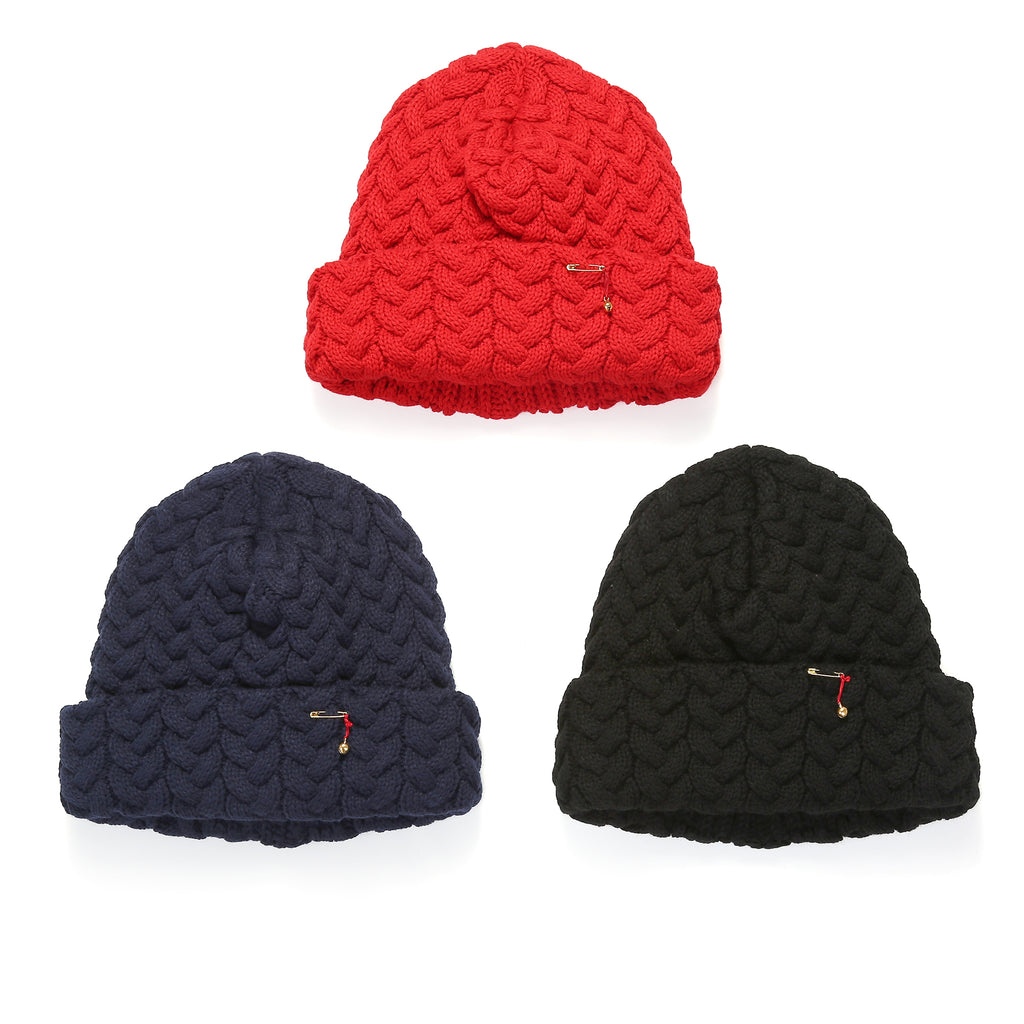 BLUE BLUE JAPAN ULTRA HEAVY COTTON KNITTED BEANIE