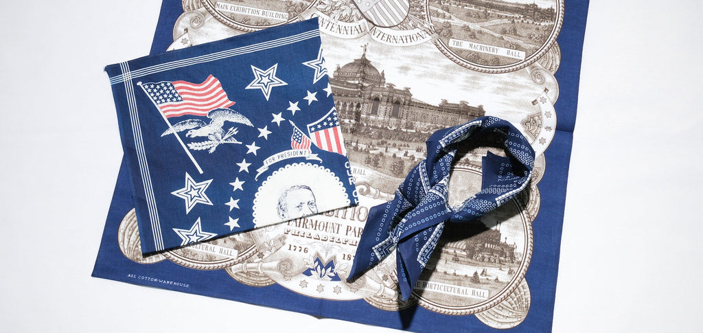 Warehouse Indigo Dyed Selvage Bandanas
