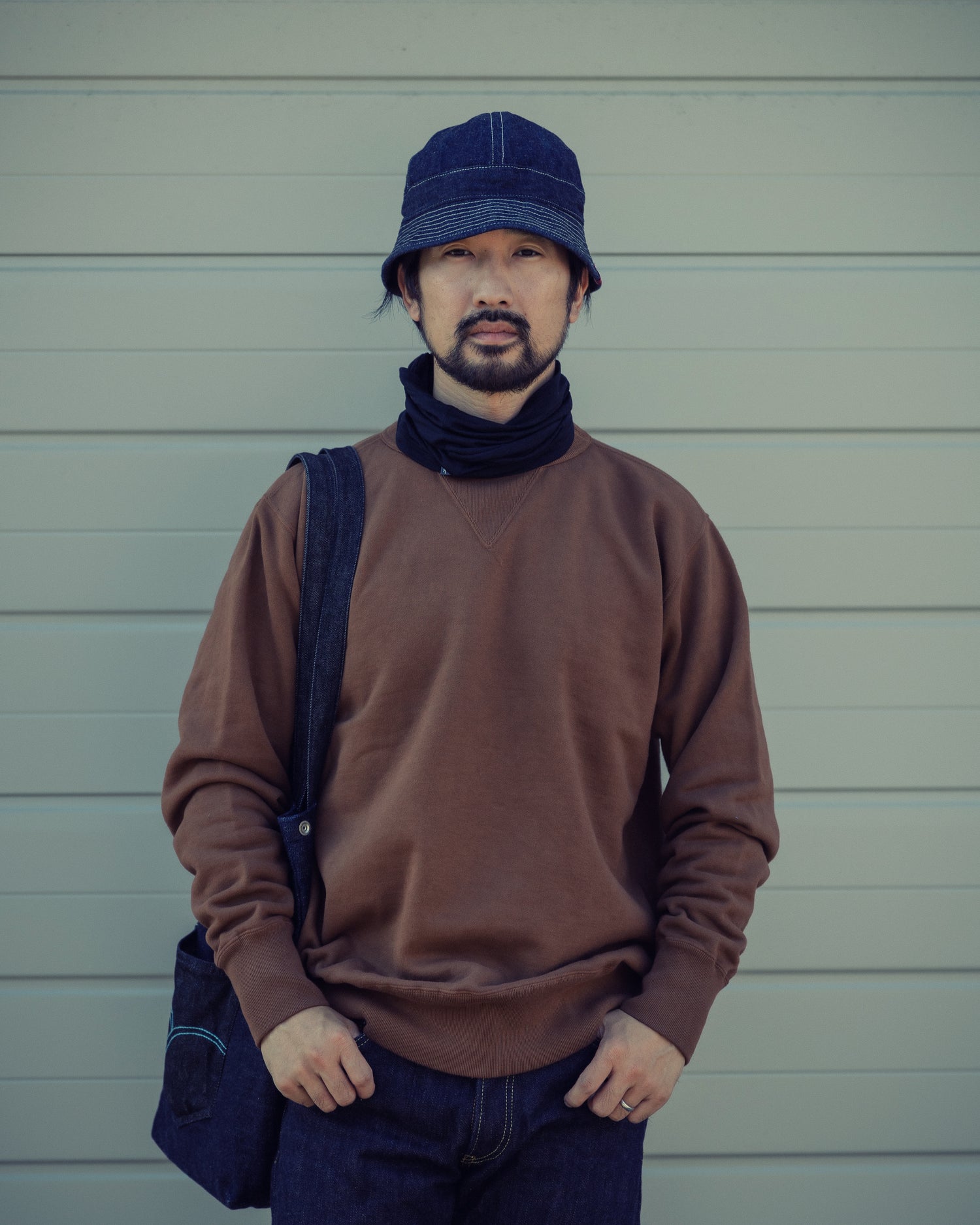 Studio D'Artisan 10oz 'Tsuri-Ami' Loopwheeled Sweatshirt (Kakishibu)