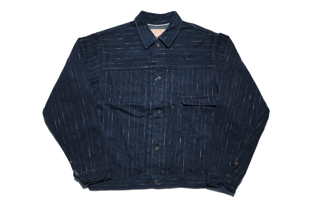 Studio D'Artisan 14oz Indigo Dyed "Rain Kasuri" Type 1 Denim Jacket