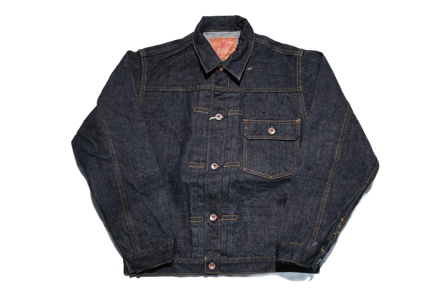 Samurai 17oz Indigo Dyed "Zero+" T-Back Type 1 Denim Jacket