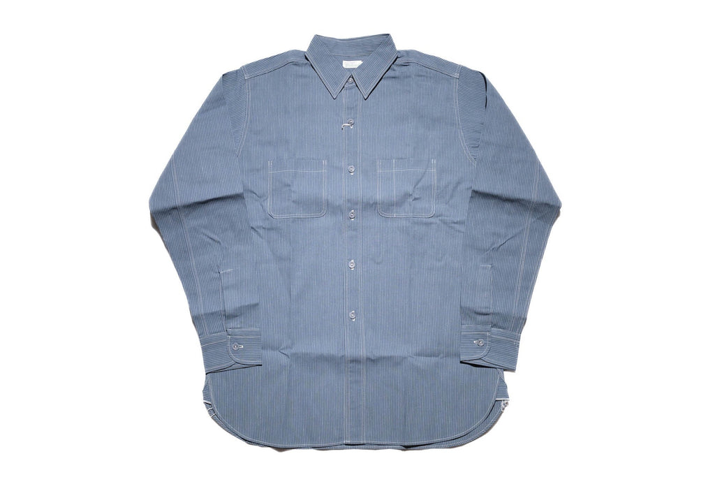 Warehouse Co 6oz Selvage Stripe "Wide Awake" Workshirt (Indigo)