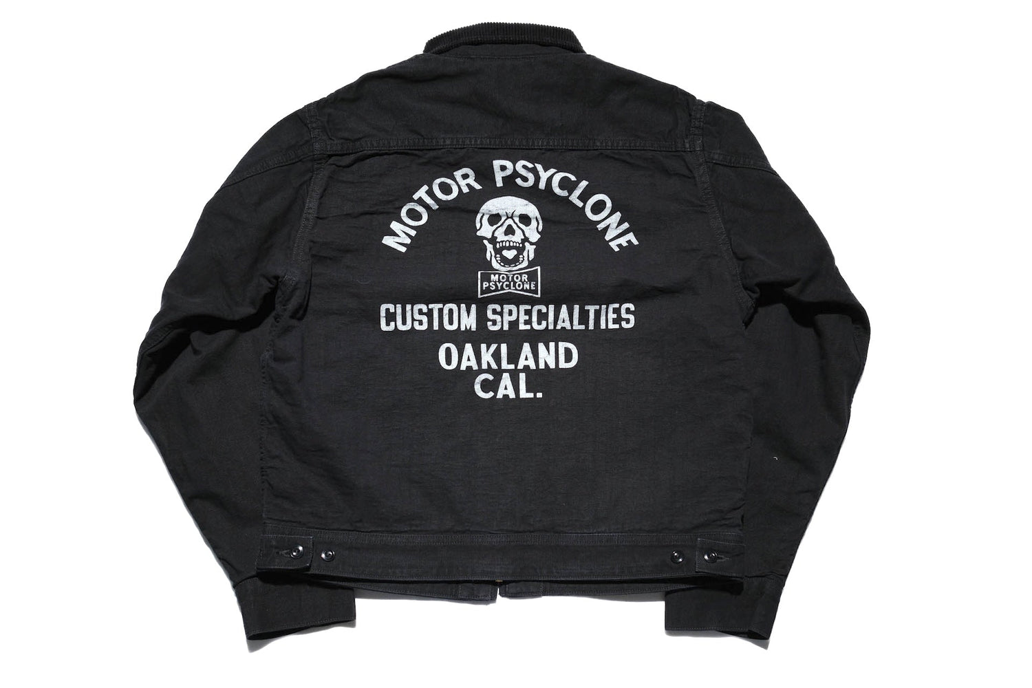 Freewheelers Duck Canvas "Screaming Skull" Garage Worker Jacket (Rude Black)