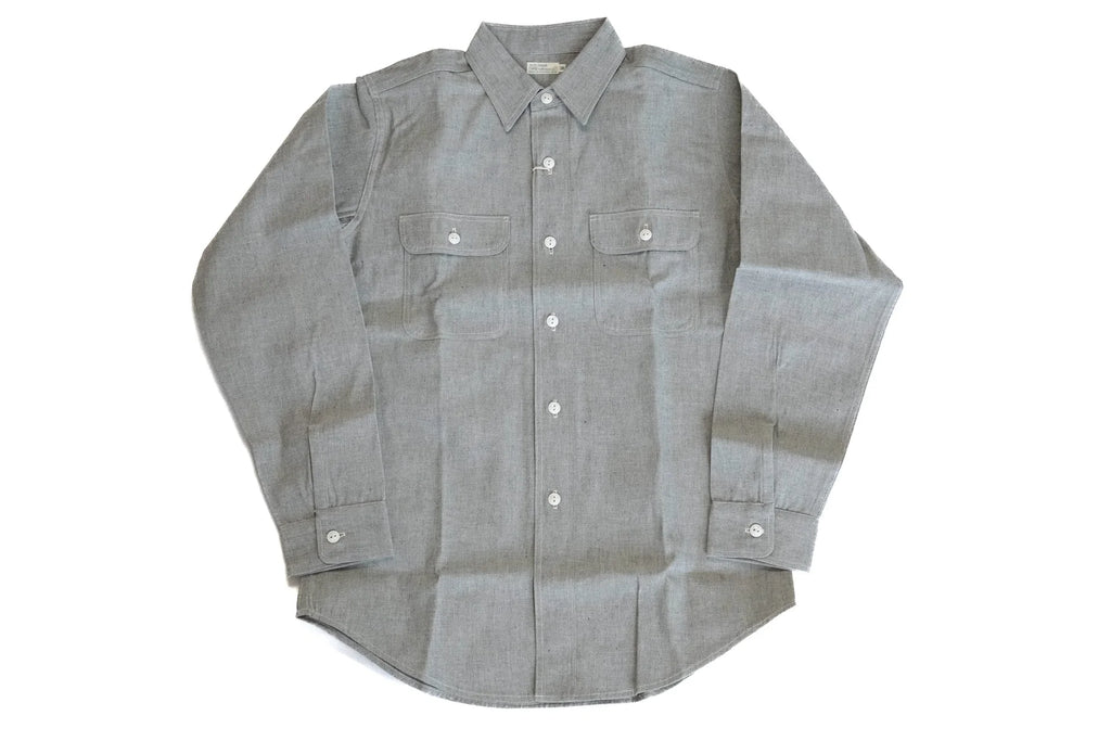 Warehouse Co. 8oz "Treton Steel" Selvage Chambray Worker Shirt (Heather Grey)
