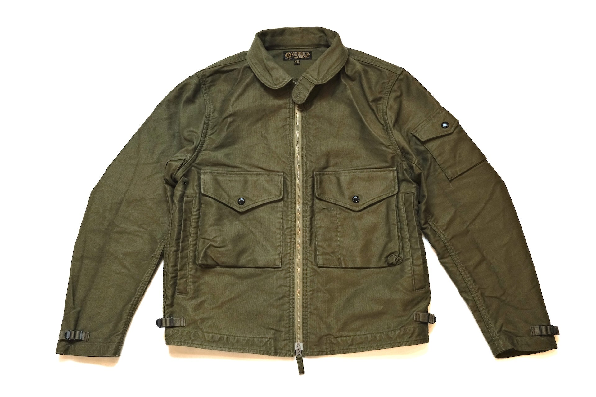 Freewheelers S-8 Aviator's Summer Flying Jacket (Olive) - CORLECTION