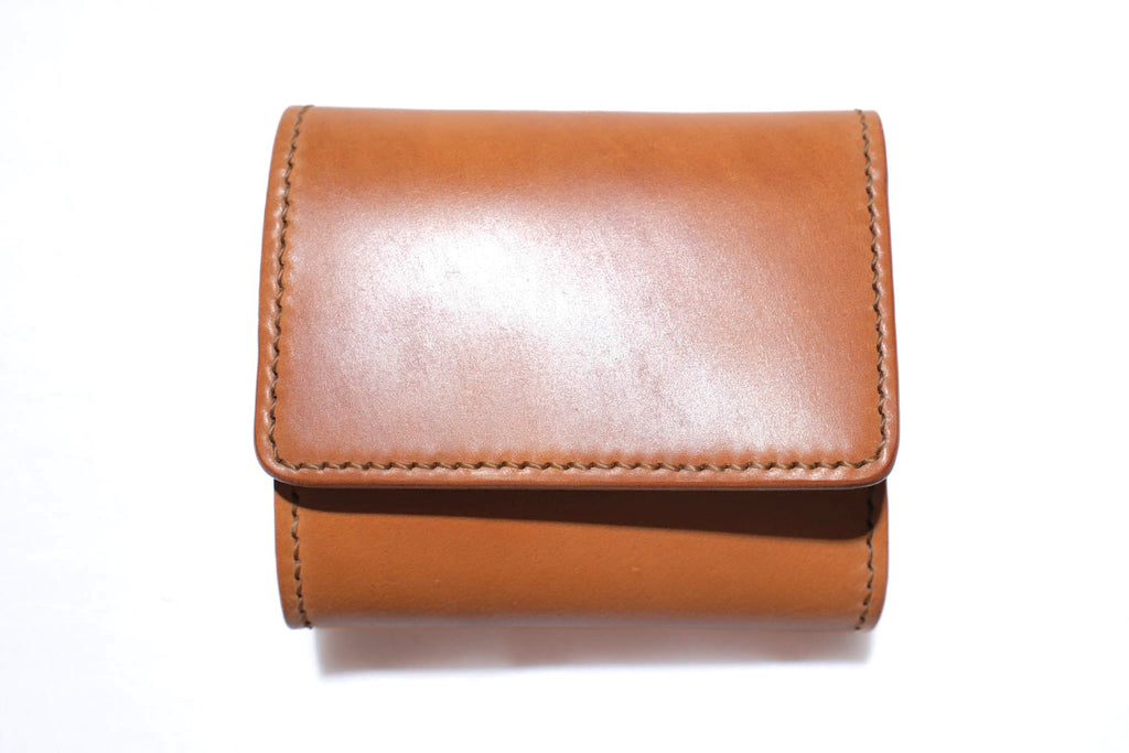 The Flat Head Cordovan Trifold Mini Wallet