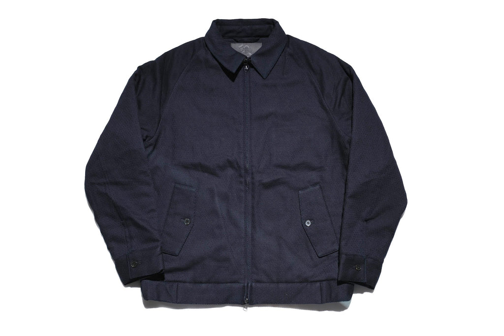 Momotaro Indigo Dyed Cotton/Wool Sashiko "Harrington" Jacket