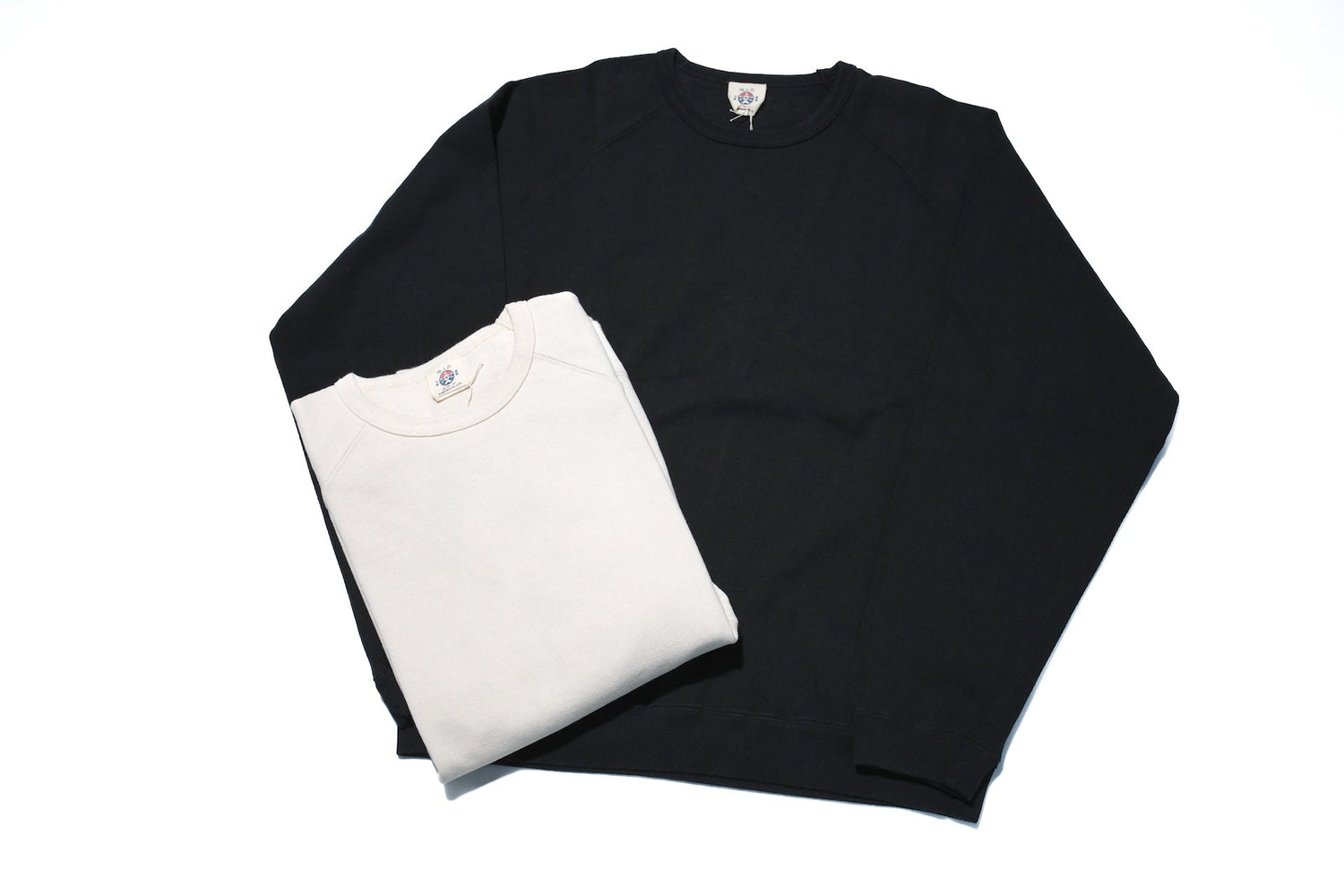 Samurai 12oz "Nippon Cotton" Raglan Tee-Sweat (Solid Black & Off White)